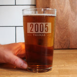 Personalised Name & Year Pint Glass