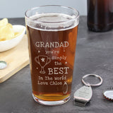 Personalised Simply The Best Pint Glass & Bottle Opener - Shop Beer Glasses At Gift Moments - 2