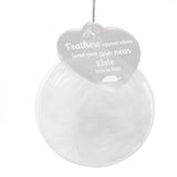 Personalised White Memorial Feather Bauble - Shop Christmas Baubles At Gift Moments - 4