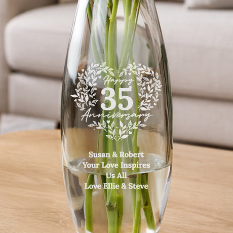Personalised Anniversary Wreath Bullet Vase - Shop Vases At Gift Moments - 2