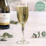 Personalised Bride Elegant Flute Glass