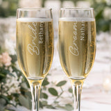 Personalised Bride Elegant Flute Glass