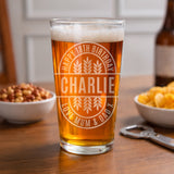 Personalised Brewery Style Pint Glass