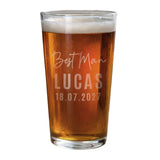 Personalised Best Man Elegant Pint Glass