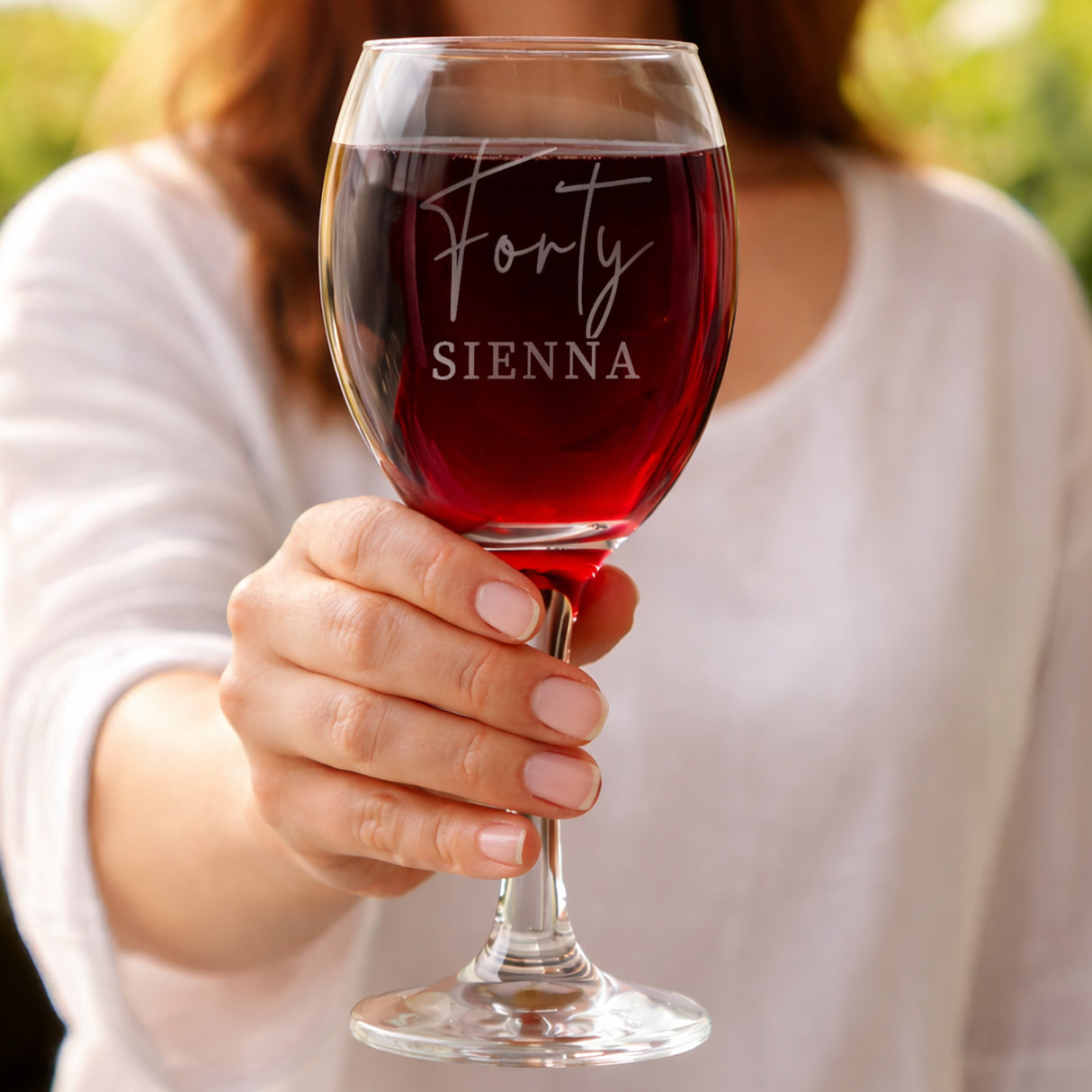 Personalised Age & Name Wine Glass