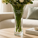 Personalised Large Ruby Diamond Effect Heart Vase