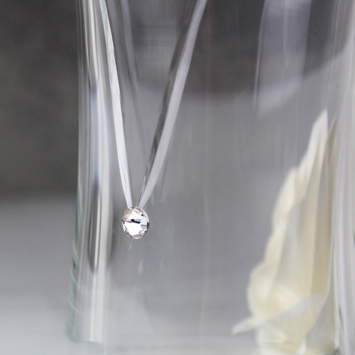 Personalised Botanical Hand Cut Diamond Effect Heart Vase