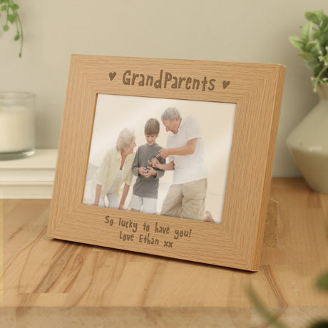 Personalised Grandparents 5x7 Landscape Photo Frame