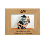 Personalised Oak Finish 4x6 Paw Prints Photo Frame - Shop At Gift Moments - 4