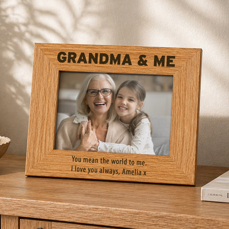 Personalised Bold Text 4x6 Wooden Photo Frame - Shop Photo Frames At Gift Moments - 1
