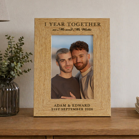 Personalised Anniversary 6x4 Wooden Photo Frame - Shop Photo Frames At Gift Moments - 2