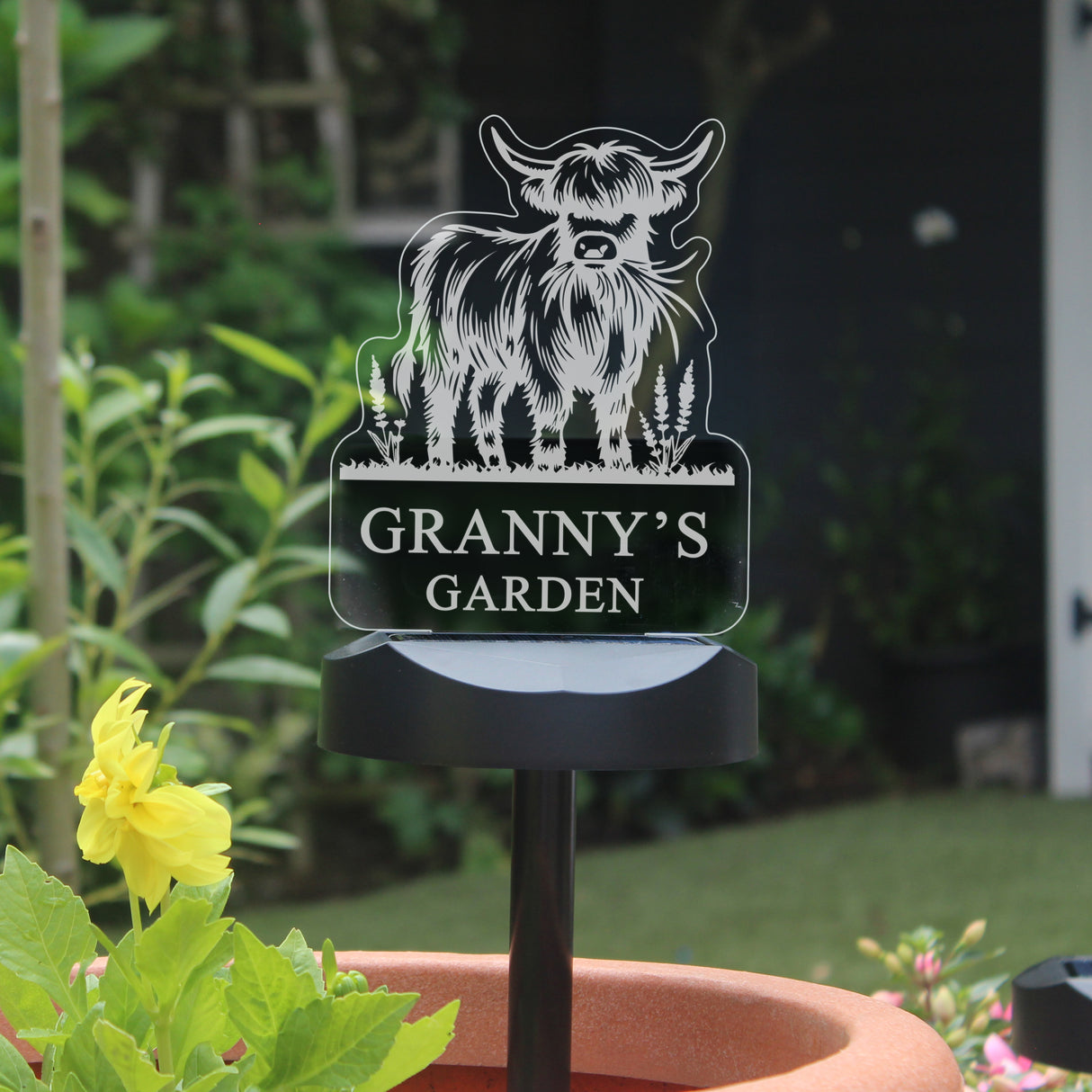 Personalised Highland Cow Garden Solar Light - Shop At Gift Moments - 7