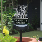 Personalised Highland Cow Garden Solar Light - Shop At Gift Moments - 7
