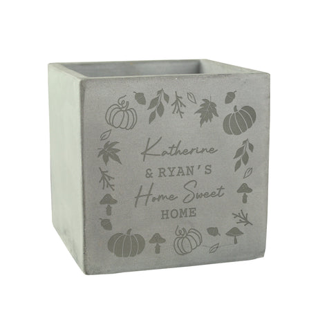 Personalised Pumpkin Concrete Plant Pot - Shop At Gift Moments - 4