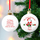 Personalised Santa with Presents Bauble - Shop Christmas Baubles At Gift Moments - 1
