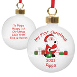 Personalised Santa with Presents Bauble - Shop Christmas Baubles At Gift Moments - 4