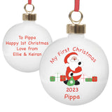 Personalised Santa with Presents Bauble - Shop Christmas Baubles At Gift Moments - 5
