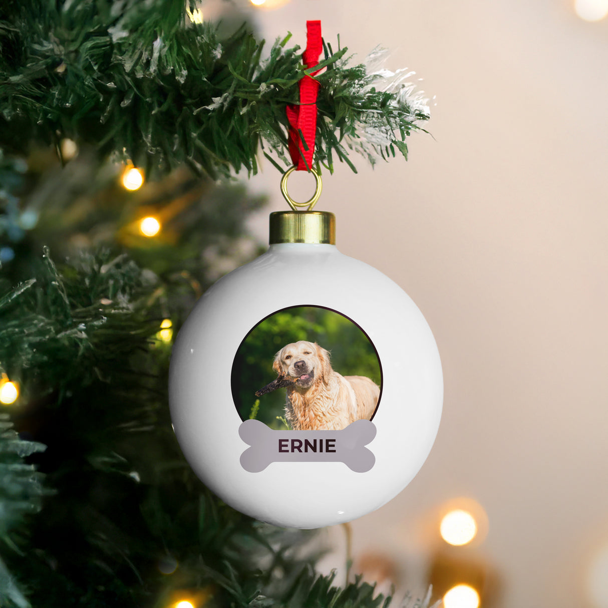 Personalised Photo Upload Dog Christmas Bauble - Shop At Gift Moments - 1