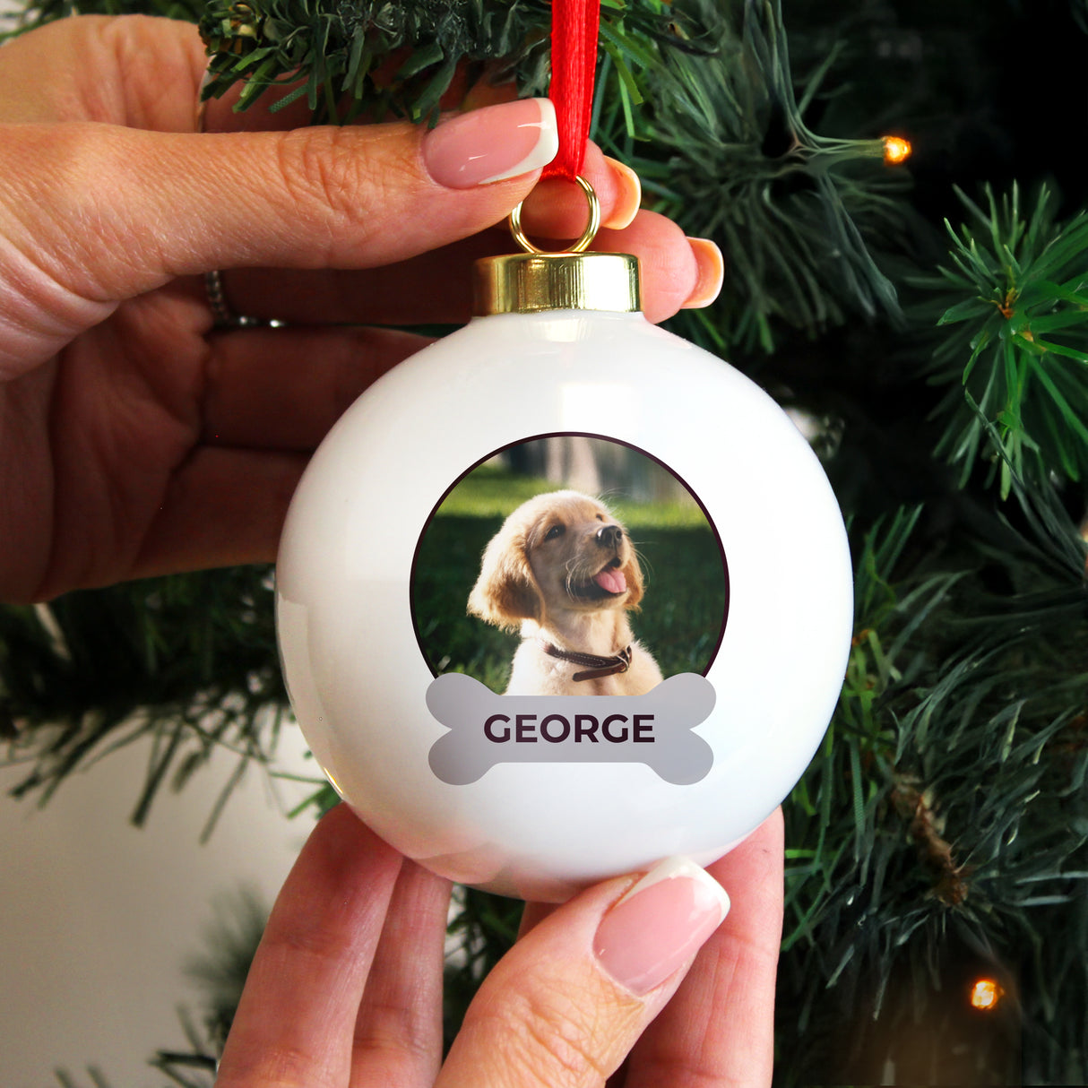 Personalised Photo Upload Dog Christmas Bauble - Shop At Gift Moments - 2