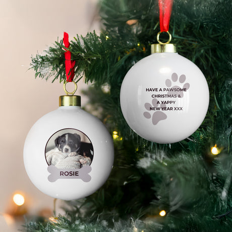 Personalised Photo Upload Dog Christmas Bauble - Shop At Gift Moments - 3