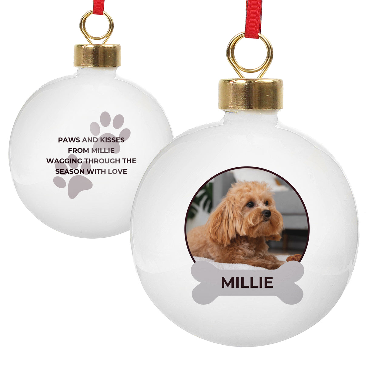 Personalised Photo Upload Dog Christmas Bauble - Shop At Gift Moments - 4
