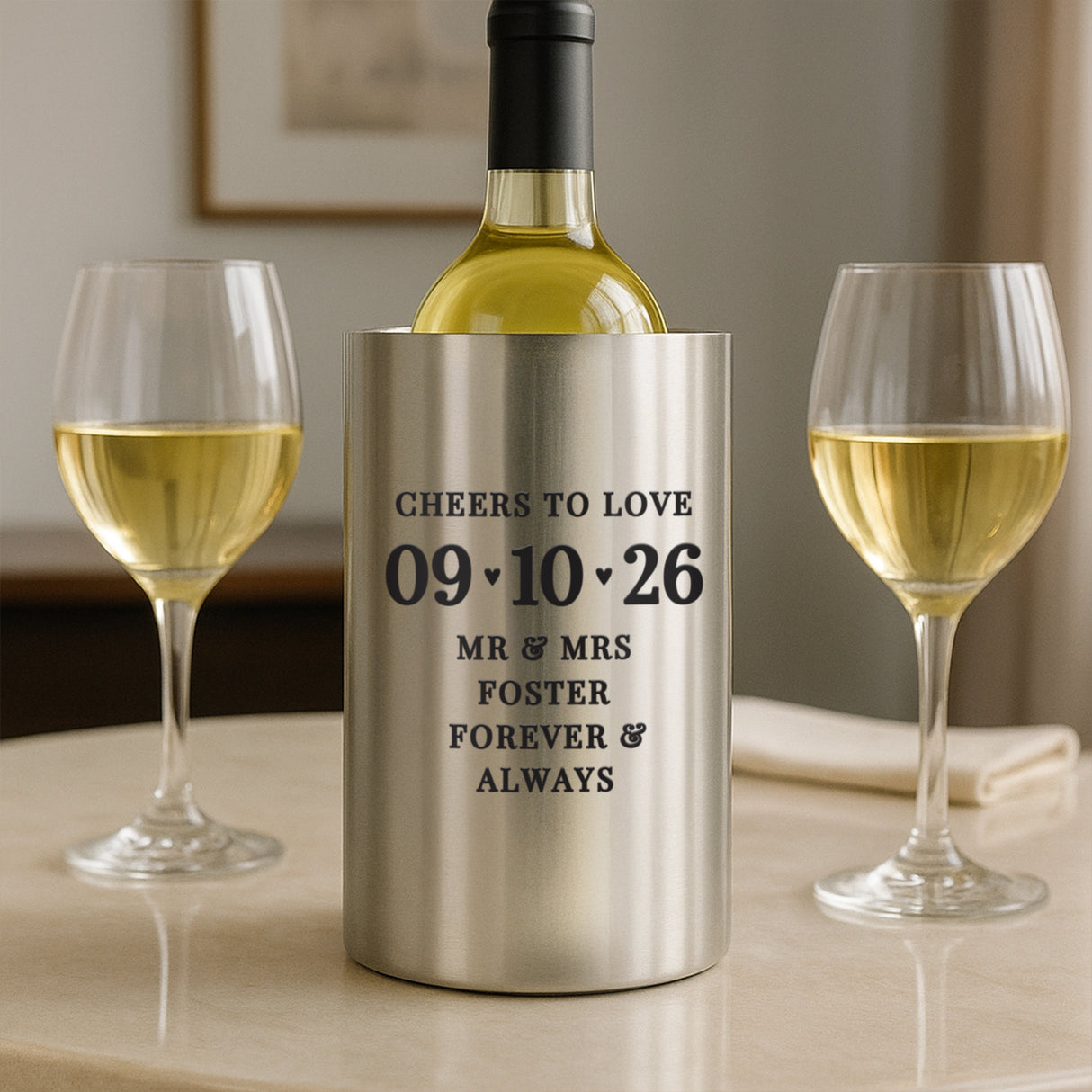 Personalised Big Date Wine Cooler - Shop At Gift Moments - 3