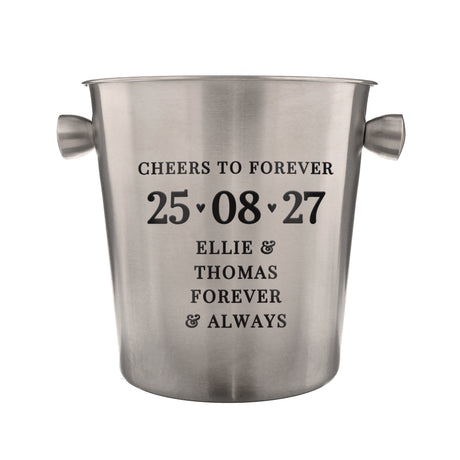 Personalised Big Date Stainless Steel Ice Bucket - Shop At Gift Moments - 5