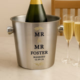 Personalised Couples Stainless Steel Ice Bucket - Shop At Gift Moments - 3