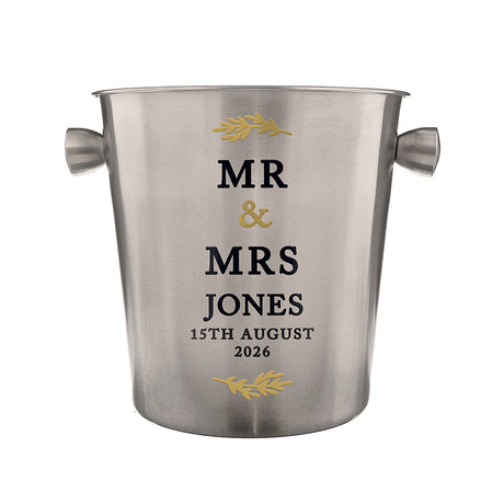 Personalised Couples Stainless Steel Ice Bucket - Shop At Gift Moments - 4