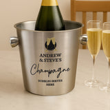 Personalised Flutes Stainless Steel Ice Bucket - Shop At Gift Moments - 1