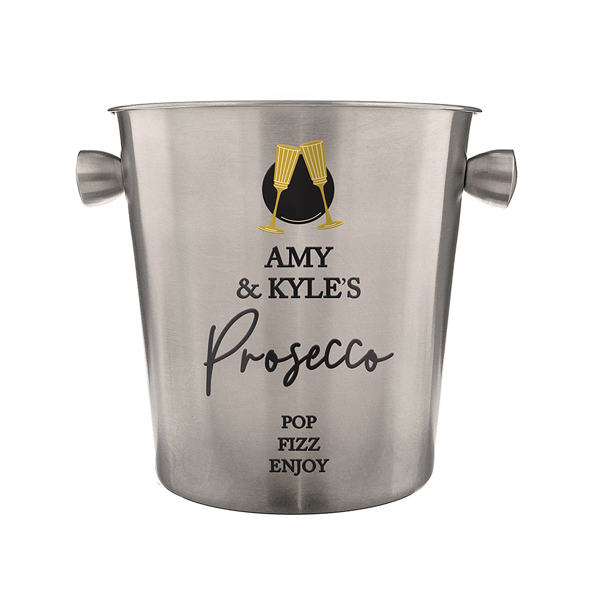 Personalised Flutes Stainless Steel Ice Bucket - Shop At Gift Moments - 4