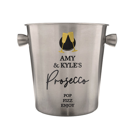 Personalised Flutes Stainless Steel Ice Bucket - Shop At Gift Moments - 4