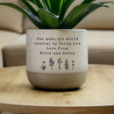 Personalised Floral Flecked Plant Pot - Shop At Gift Moments - 2