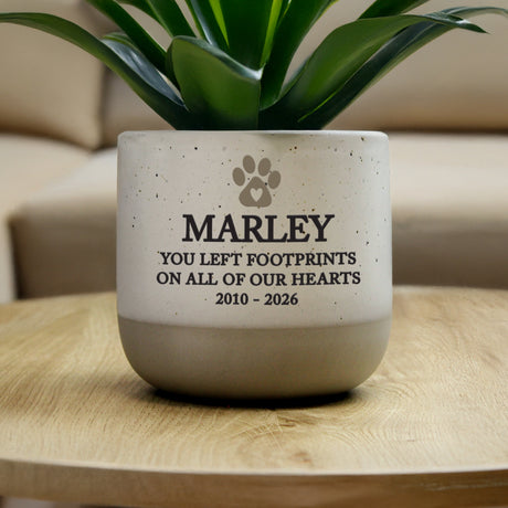 Personalised Pet Memorial Flecked Plant Pot - Shop At Gift Moments - 2