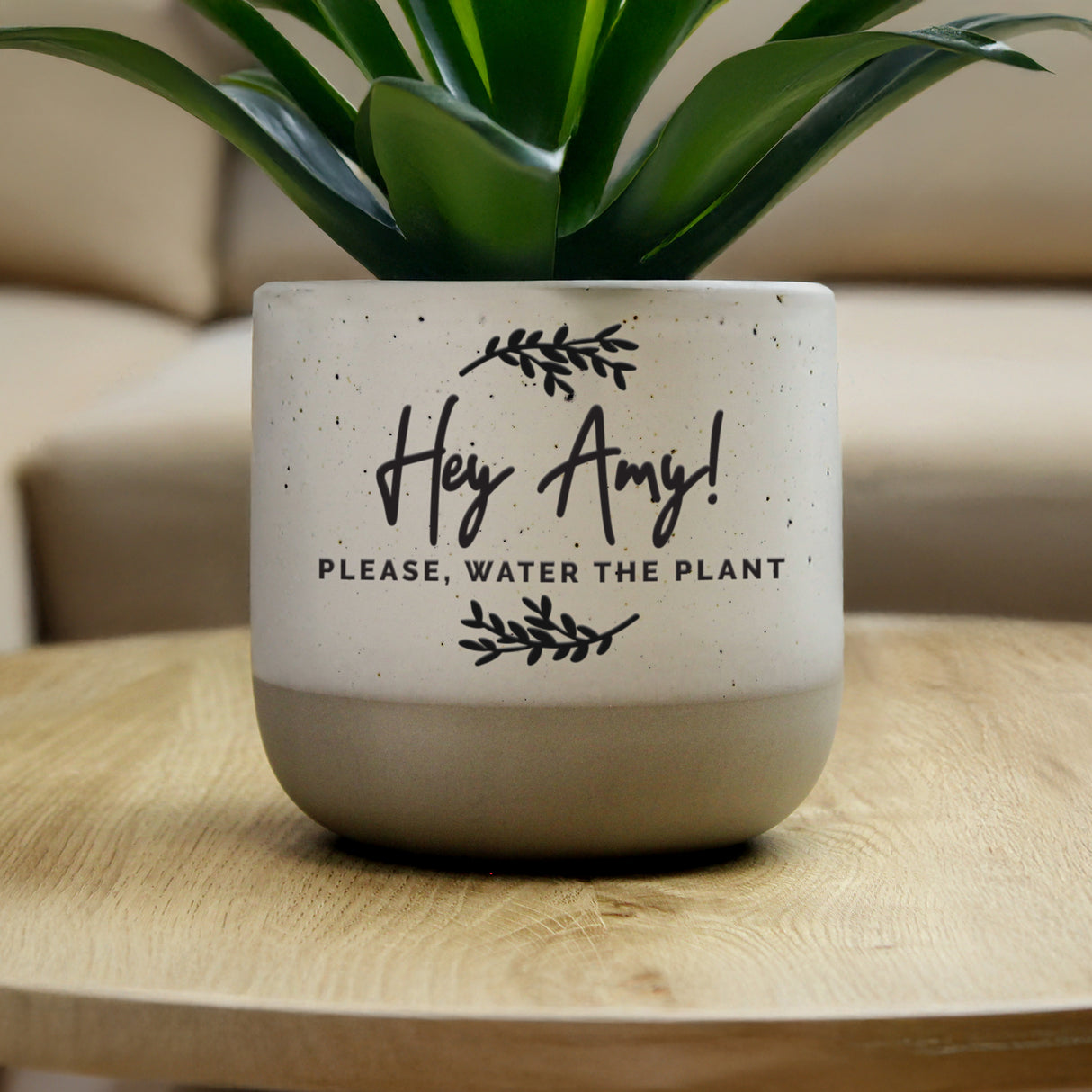Personalised Botanical Flecked Plant Pot - Shop At Gift Moments - 2
