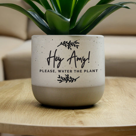 Personalised Botanical Flecked Plant Pot - Shop At Gift Moments - 2
