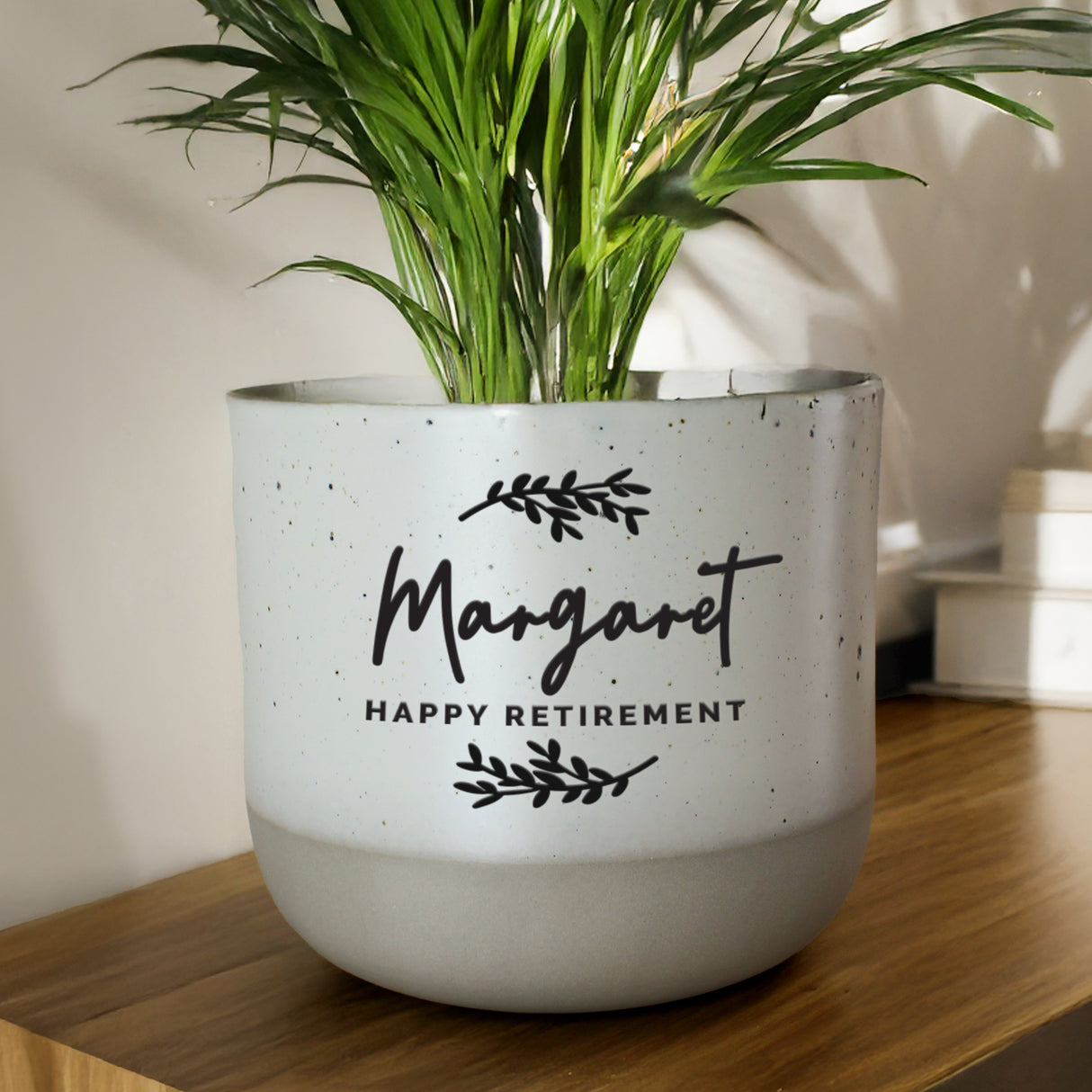 Personalised Botanical Flecked Plant Pot - Shop At Gift Moments - 3