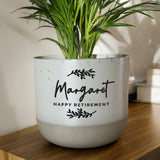 Personalised Botanical Flecked Plant Pot - Shop At Gift Moments - 3