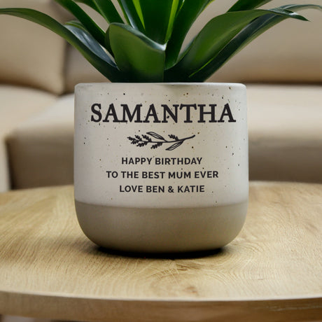 Personalised Memorial Flecked Plant Pot - Shop At Gift Moments - 2