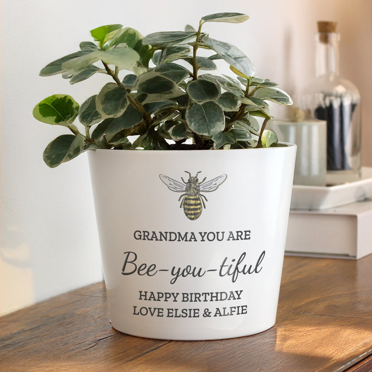 Personalised Bee Large Plant Pot - Shop At Gift Moments - 1