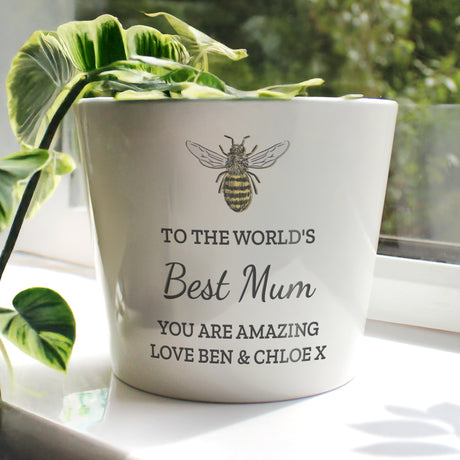 Personalised Bee Large Plant Pot - Shop At Gift Moments - 3