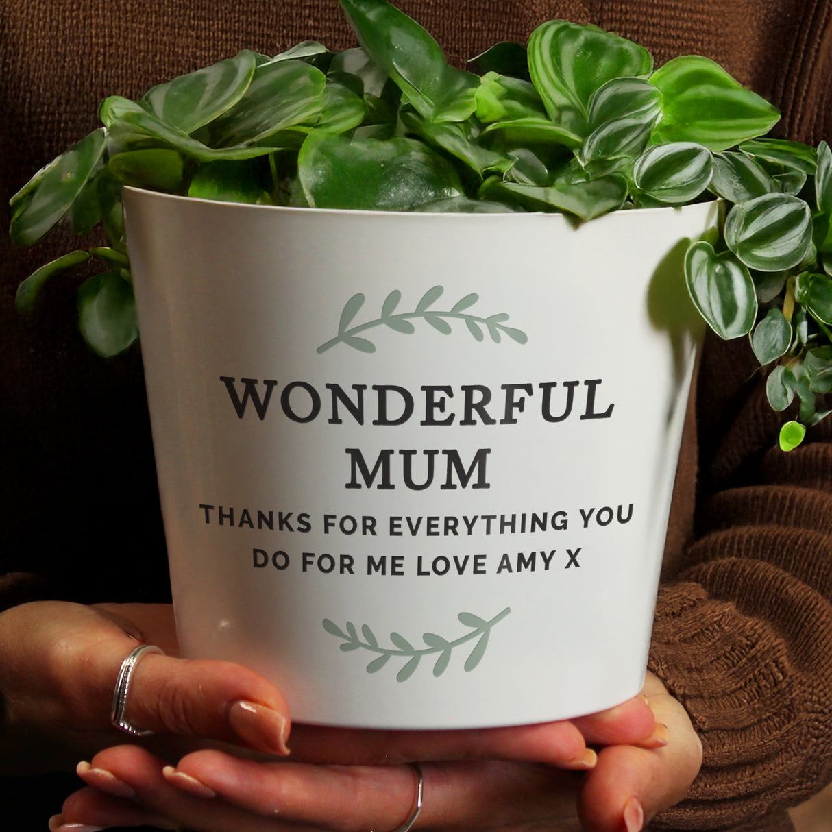 Personalised Wreath Large Plant Pot - Shop At Gift Moments - 2