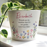 Personalised Pretty Floral Large Plant Pot - Shop At Gift Moments - 3