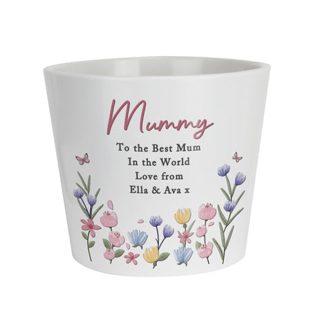 Personalised Pretty Floral Large Plant Pot - Shop At Gift Moments - 4