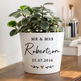 Personalised Gold Heart Large Plant Pot - Shop At Gift Moments - 1
