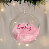 Personalised Pink Feather Bauble - Shop At Gift Moments - 3