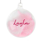 Personalised Pink Feather Bauble - Shop At Gift Moments - 5