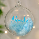 Personalised Blue Feather Bauble - Shop At Gift Moments - 4