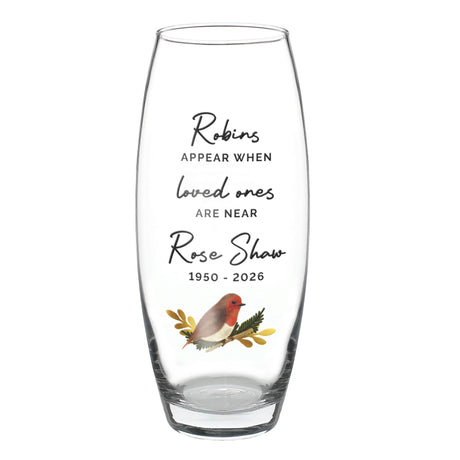 Personalised Robins Appear Bullet Vase - Shop At Gift Moments - 5