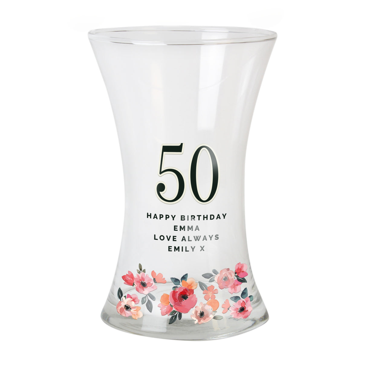 Personalised Floral Big Age Waisted Vase - Shop At Gift Moments - 5